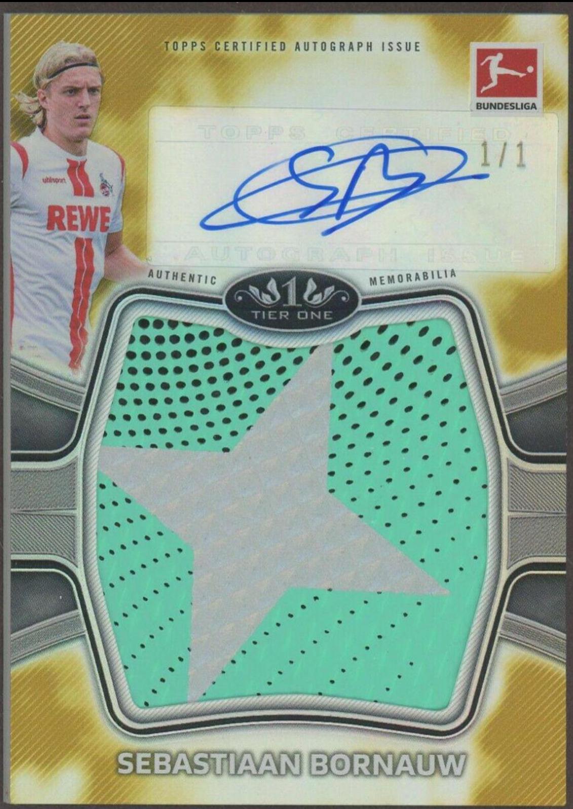 Sebastiaan Bornauw #TO-SB Soccer Cards 2021 Topps Tier One Bundesliga Autographs