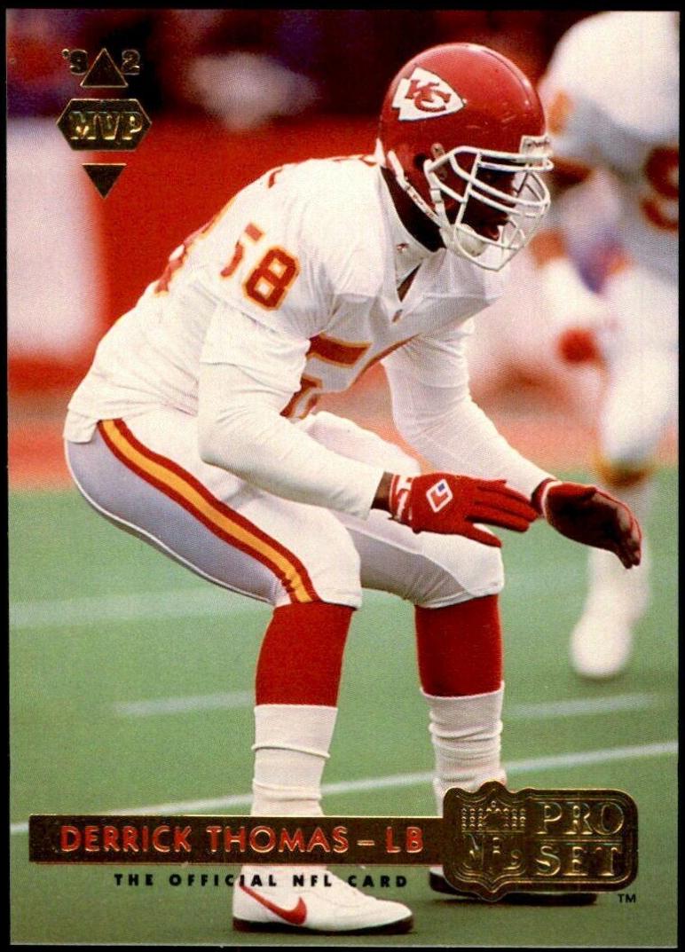 Derrick Thomas #MVP7 Football Cards 1992 Pro Set Gold MVP's