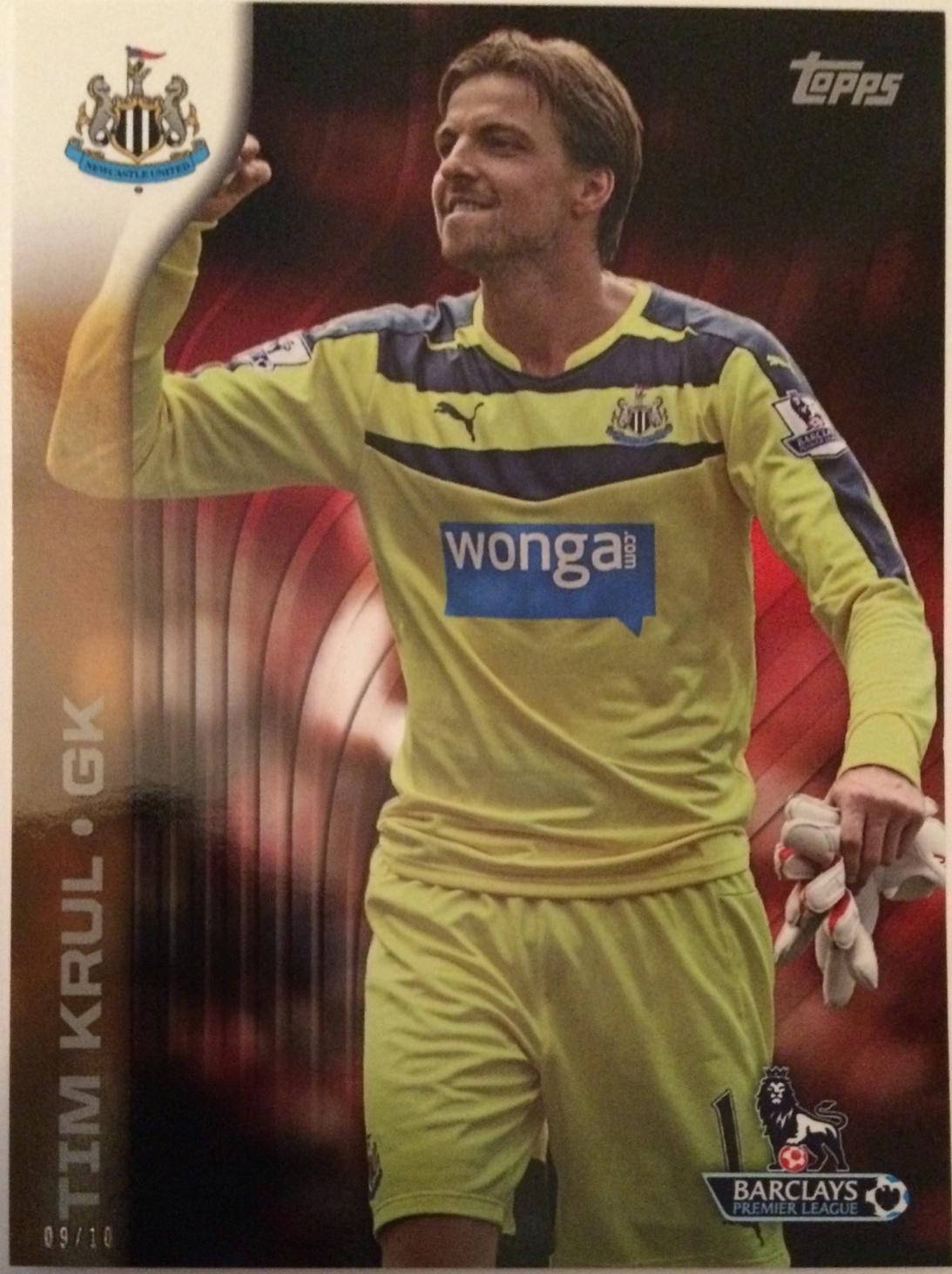 Tim Krul #77 2015 Topps Premier Gold Soccer