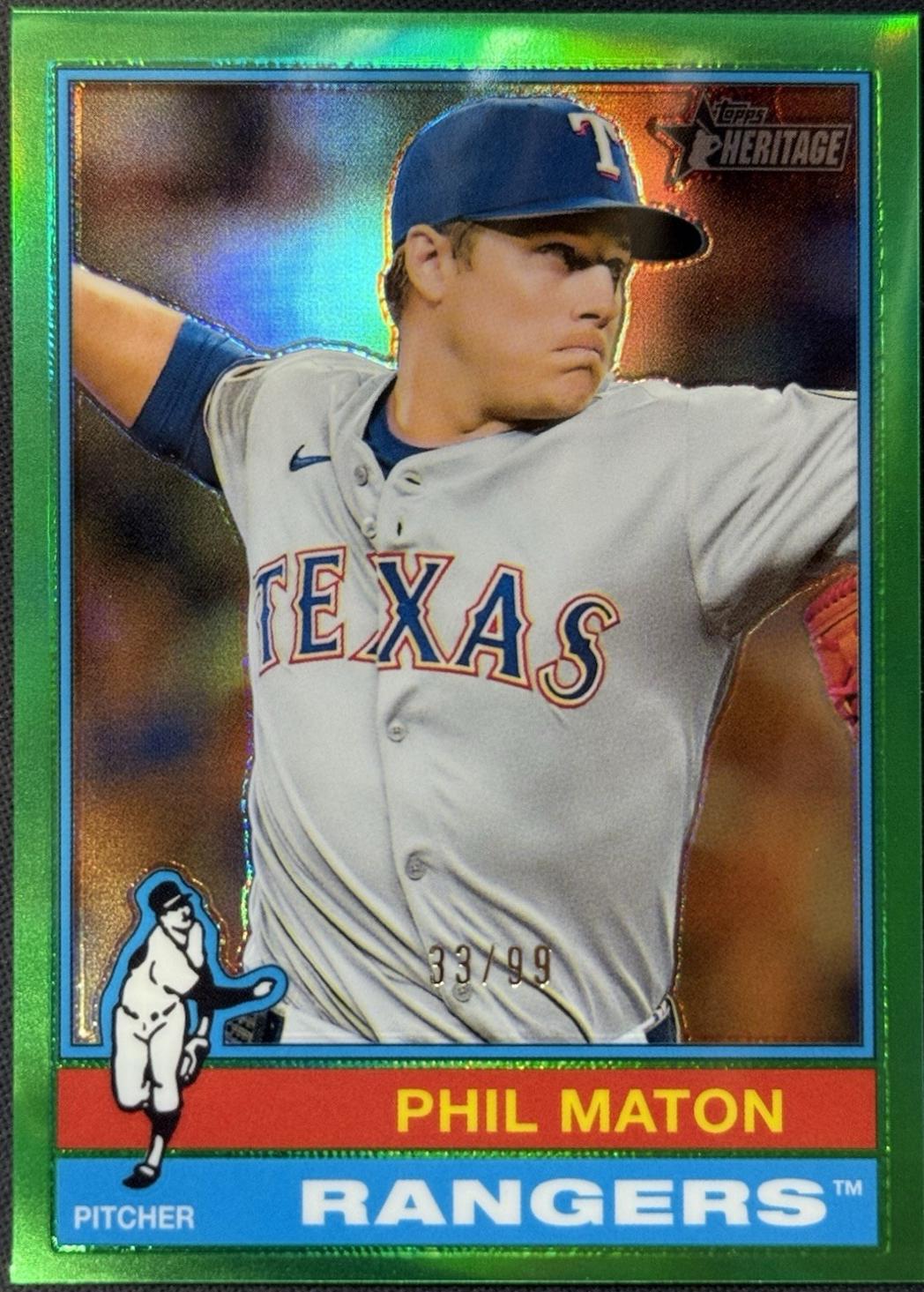 Phil Maton [Green Chrome] #567 Prices | 2025 Topps Heritage High Number ...