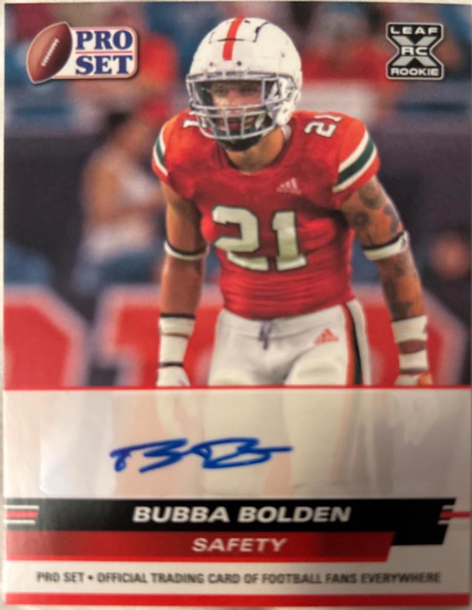 Bubba Bolden #psa-bb1 Football Cards 2022 Leaf Draft Autographs