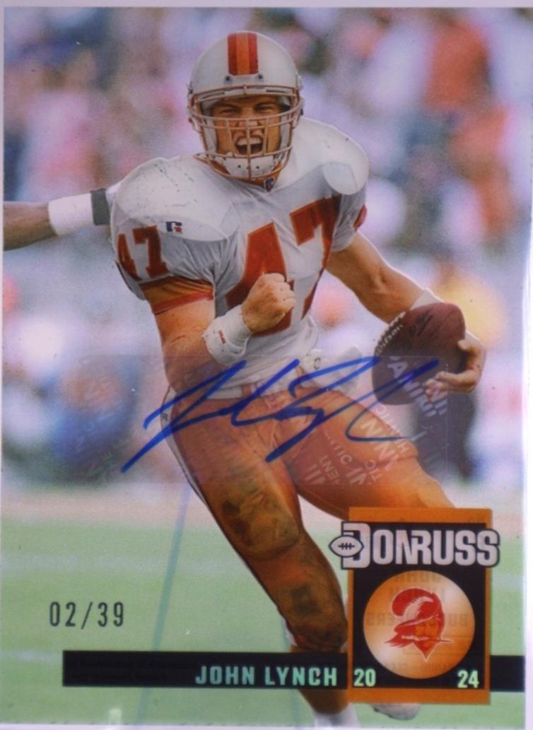 John Lynch #6 Football Cards 2024 Clearly Donruss Retro 1994 Autograph