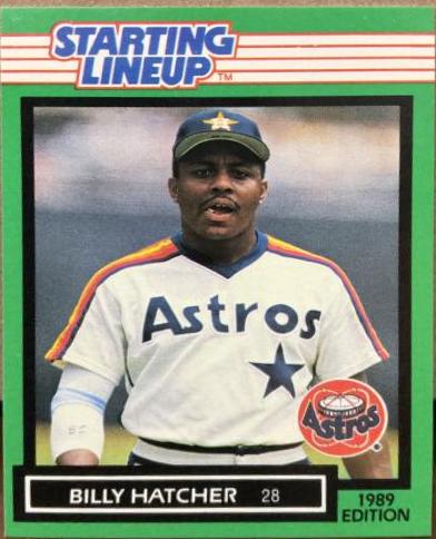 Billy Hatcher Baseball Cards 1989 Kenner Starting Lineup