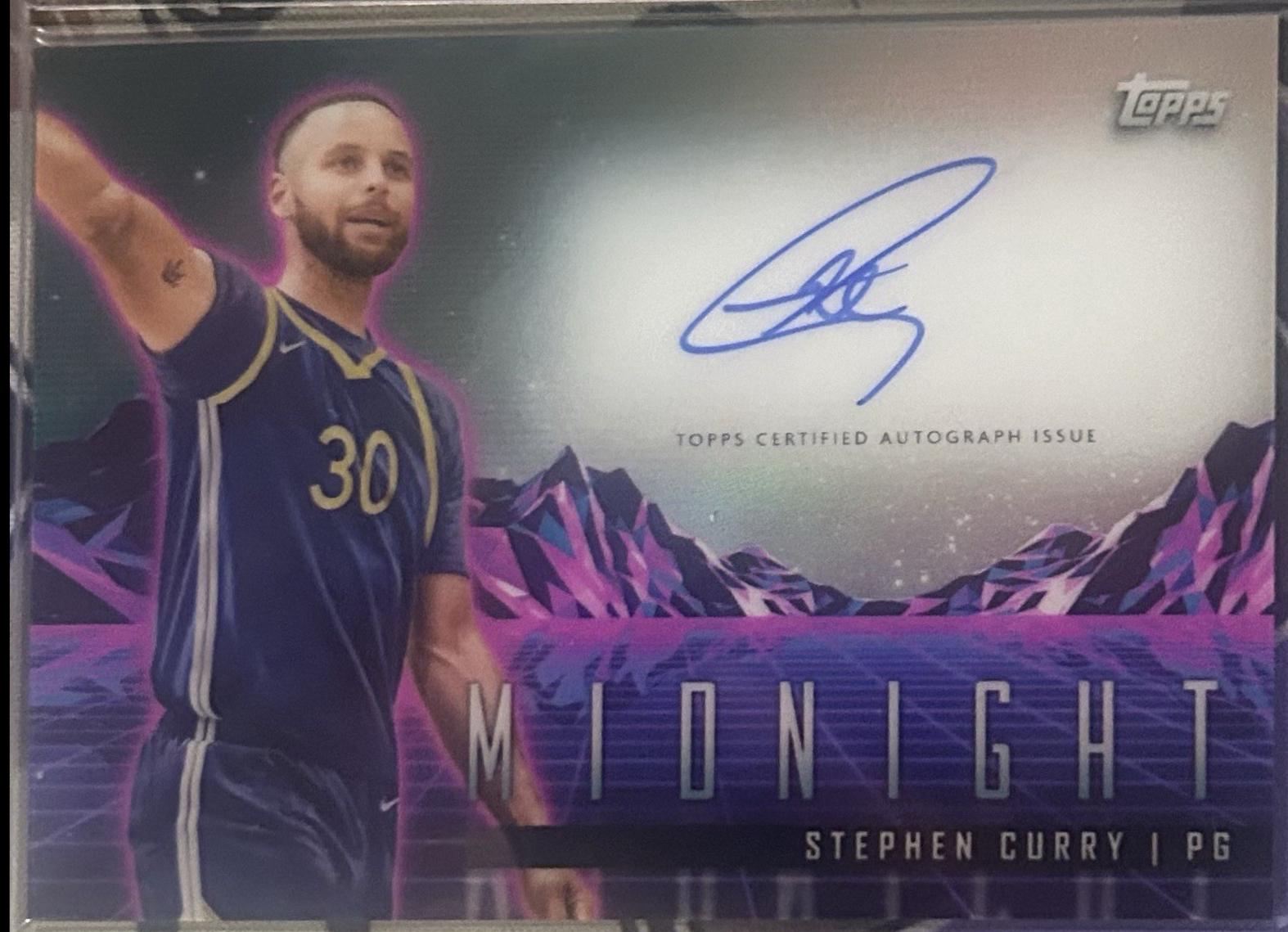 Stephen Curry #HS-SC Basketball Cards 2023 Topps Midnight Horizon Signature