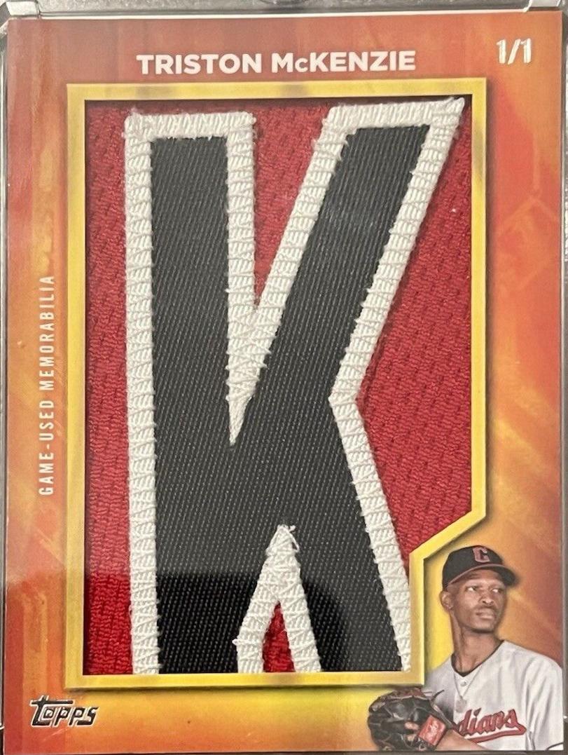 Triston McKenzie #OTN-TM Baseball Cards 2024 Topps Update Own the Name Relic
