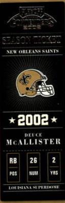Deuce McAllister #82 2002 Playoff Contenders Football