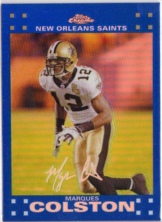 Marques Colston [Blue Refractor] #TC82