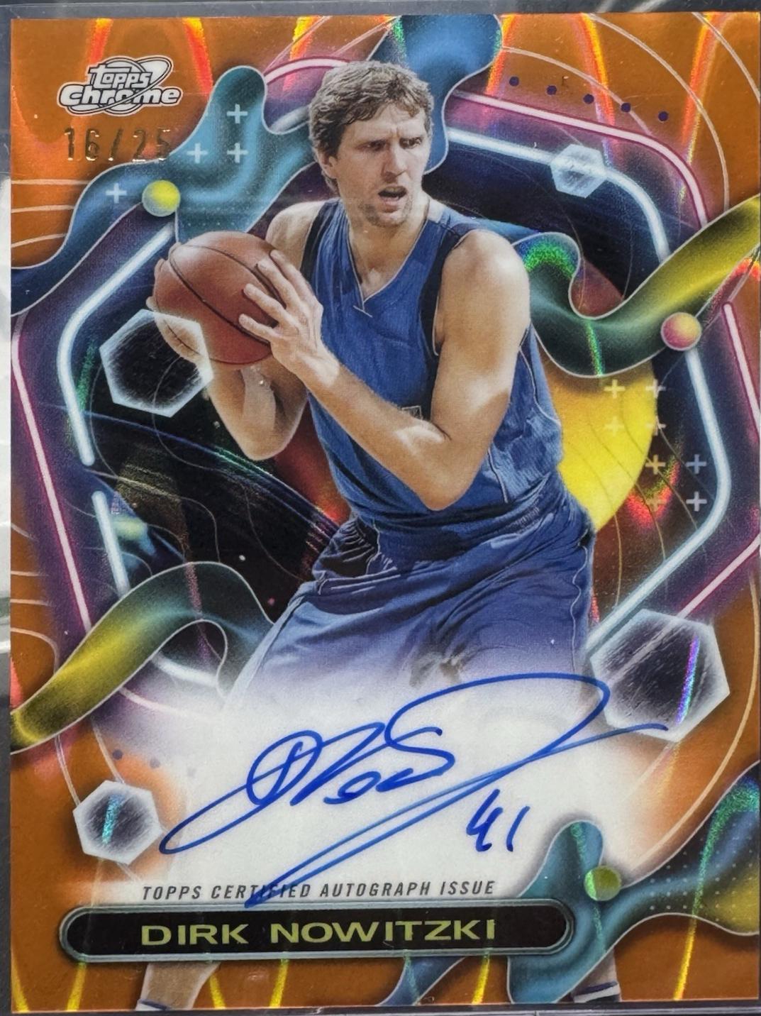 Dirk Nowitzki [Orange Galactic] #CCAV-DN