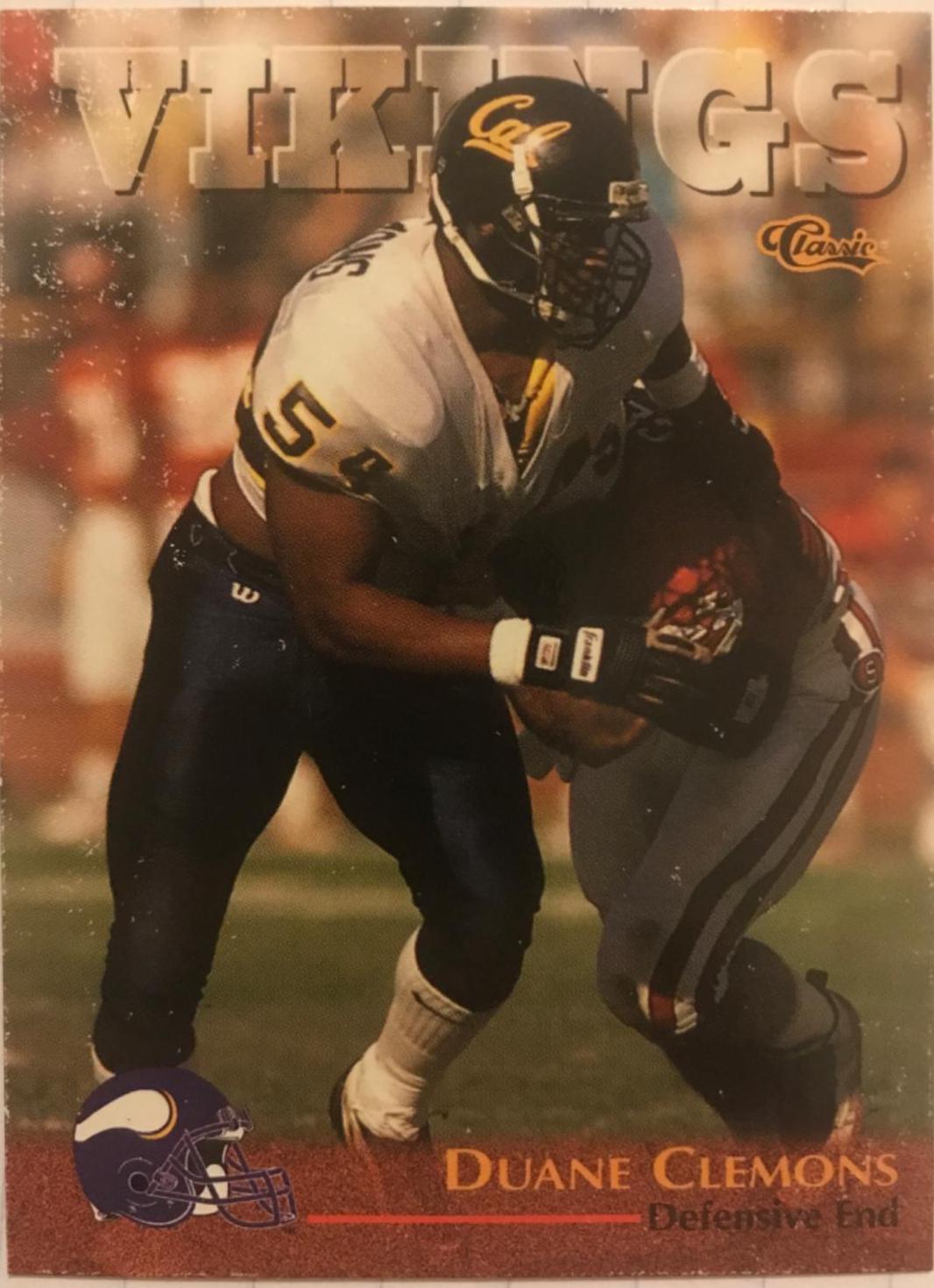 Duane Clemons #8 Football Cards 1996 Classic NFL Draft