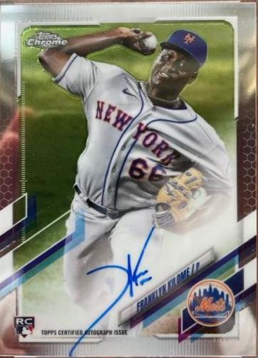 Franklyn Kilome #RA-FK Baseball Cards 2021 Topps Chrome Rookie Autographs