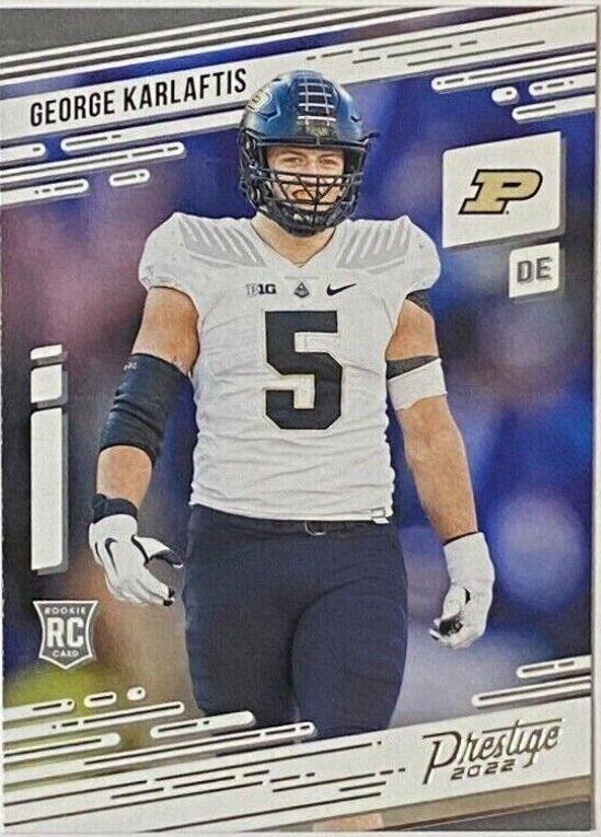 George Karlaftis #23 Football Cards 2022 Panini Chronicles Draft Picks Prestige