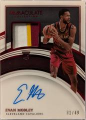 Evan Mobley [Patch Autograph Red] #108 Basketball Cards 2021 Panini Immaculate Collection Prices