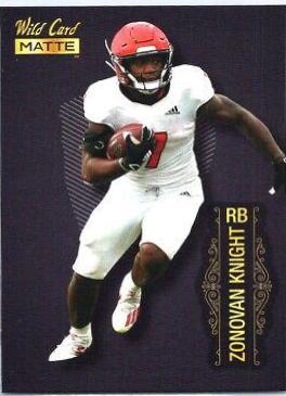 Zonovan Knight #MB-117 Football Cards 2022 Wild Card Matte Black