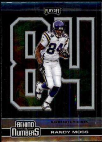 Randy Moss #BTN-12 Football Cards 2020 Panini Playoff Behind the Numbers
