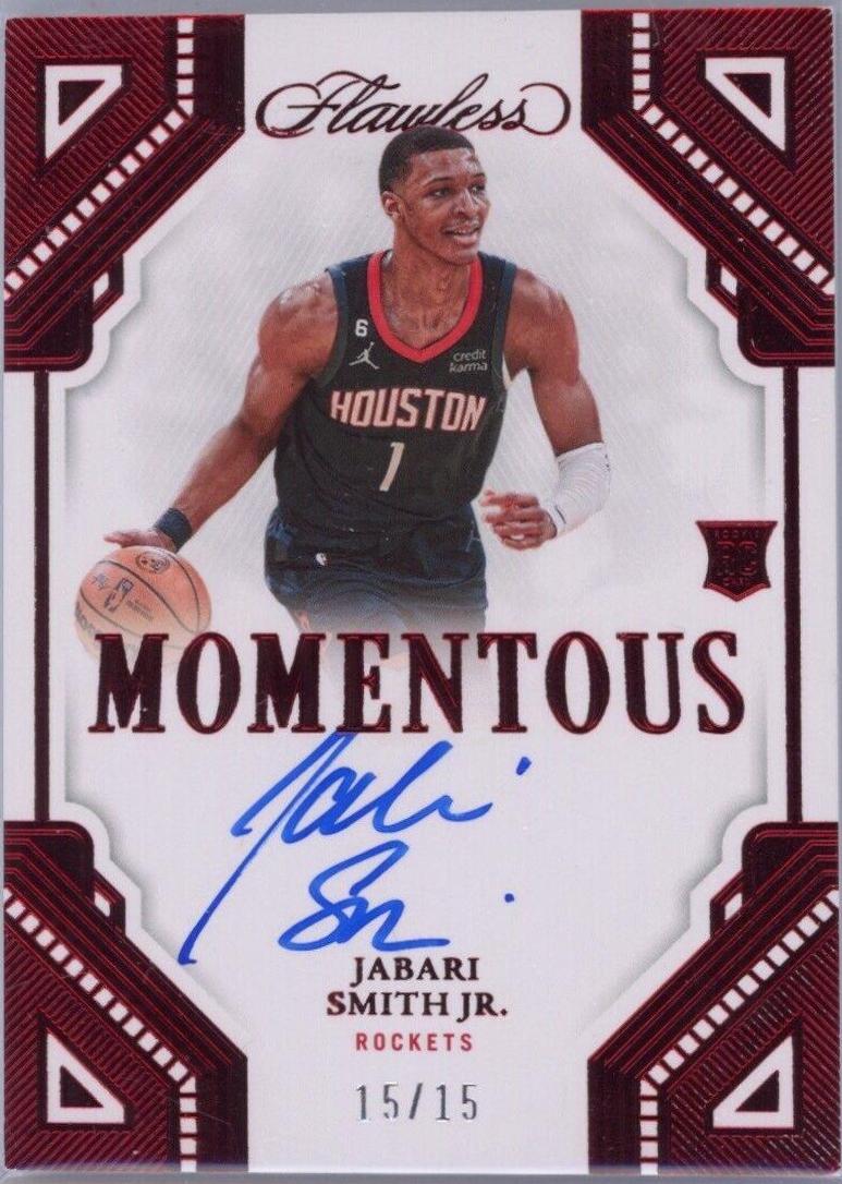Jabari Smith Jr. #16 2022 Panini Flawless Momentous Autograph Basketball