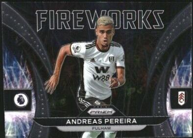 Andreas Pereira #5 Soccer Cards 2022 Panini Prizm Premier League Fireworks