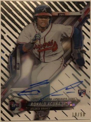 Ronald Acuna [Autograph Black Orbit Diffractor] #HT-RA