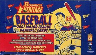 Hobby Box Baseball Cards 2001 Bowman Heritage