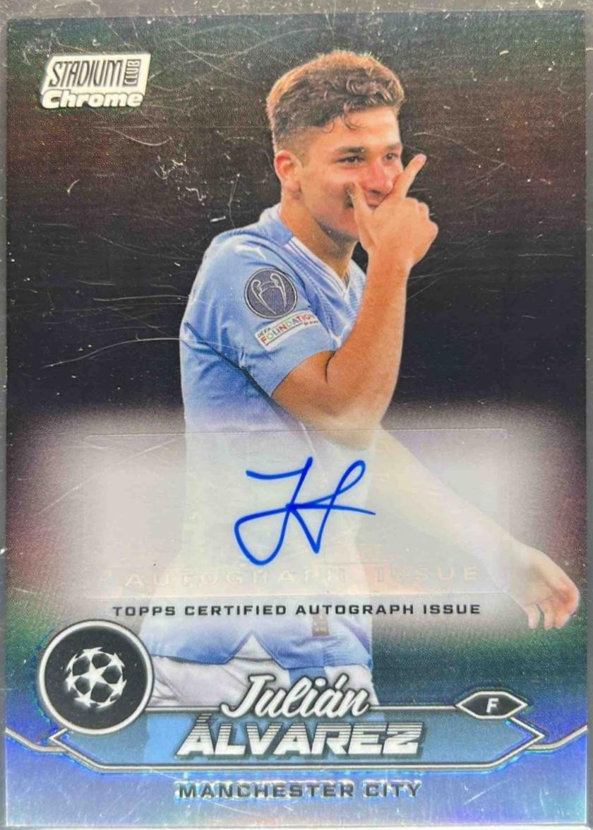 Julian Alvarez #CA-JA 2023 Topps Stadium Club Chrome UEFA Autograph