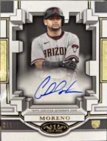 Gabriel Moreno #BOA-GM2 2023 Topps Tier One Baseball Break Out Autographs