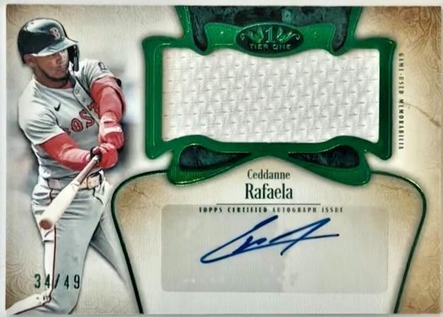 Ceddanne Rafaela #AT1JR-CRA 2026 Topps Tier One Baseball Autographed Tier One Jumbo Relics