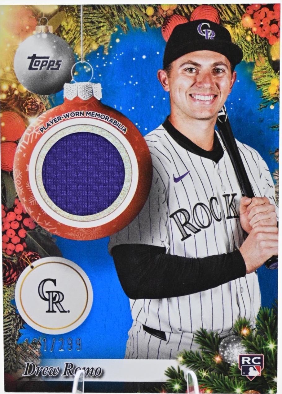Drew Romo [Blue] #PR-DR Prices | 2025 Topps Holiday Player Relic ...