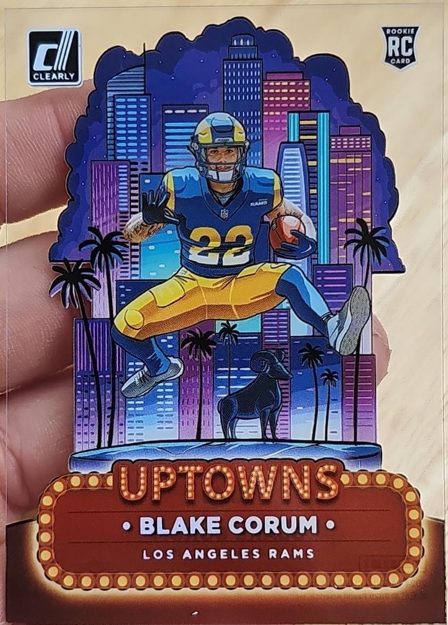 Blake Corum #13 Football Cards 2024 Clearly Donruss Uptowns
