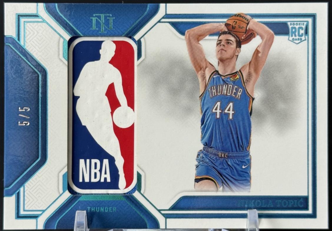 Nikola Topic #42 2024-25 Panini National Treasures Basketball Rookie Logoman
