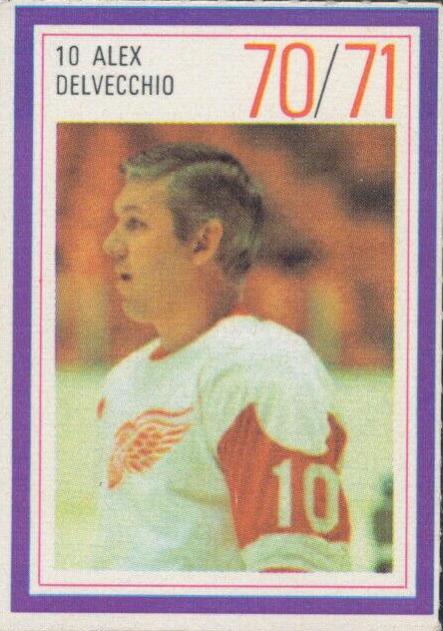 Alex Delvecchio Hockey Cards 1970 Esso Power Players