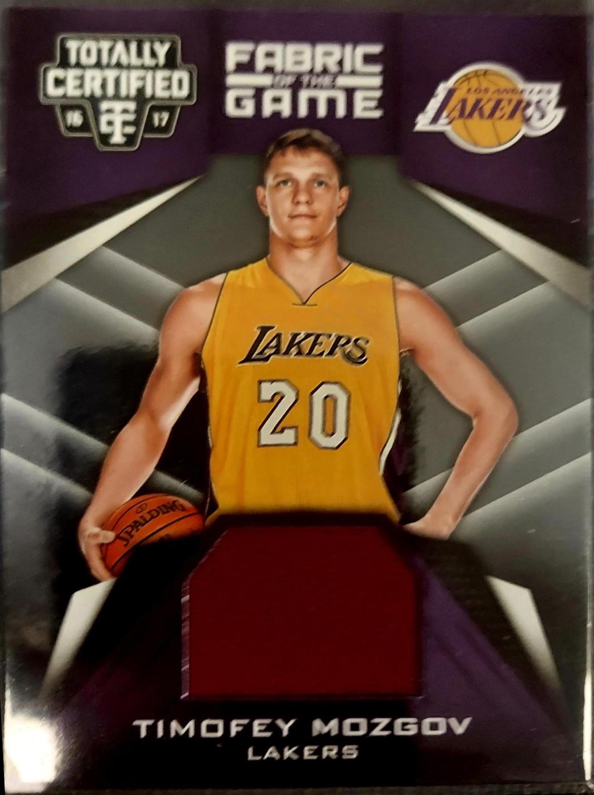 Timofey Mozgov #18 Basketball Cards 2016 Panini Totally Certified Fabric of the Game