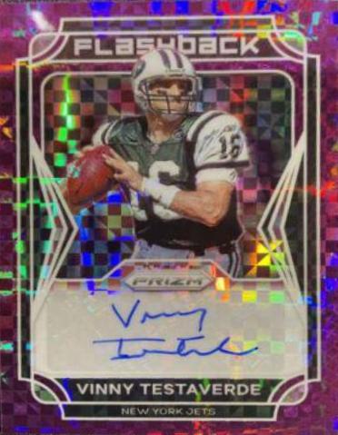 Vinny Testaverde #FA-VT 2021 Panini Prizm Flashback Autographs Football