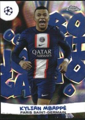 Kylian Mbappe #JB-8 Soccer Cards 2022 Topps Chrome UEFA Club Competitions Joga Bonito