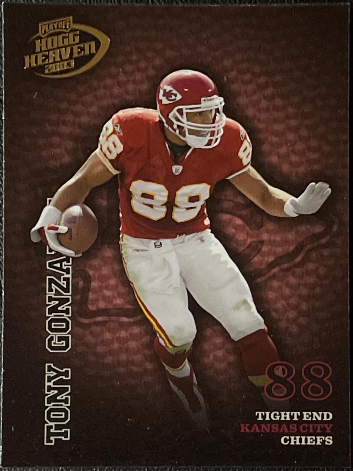 Tony Gonzalez #73 Football Cards 2003 Playoff Hogg Heaven