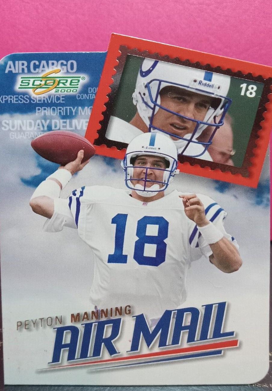 Peyton Manning #AM14 Football Cards 2000 Panini Score Air Mail