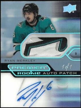 Ryan Merkley #AR-RM 2021 Upper Deck Premier Acetate Rookie Auto Patch Hockey