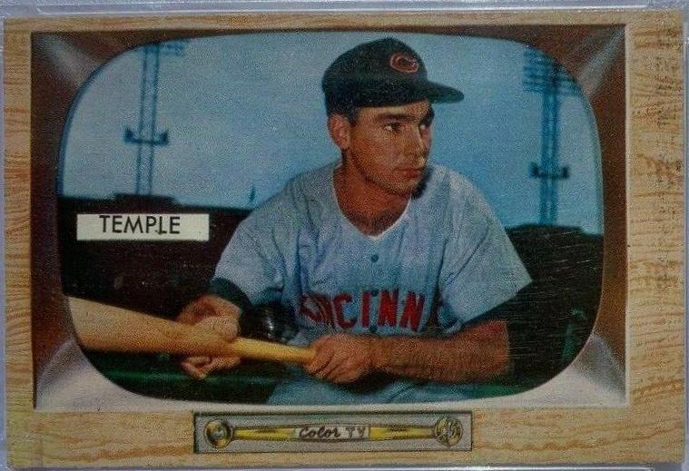 Johnny Temple #31 Baseball Cards 1955 Bowman