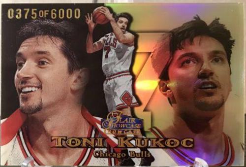 Toni Kukoc Row 1 #83 1998 Flair Showcase Basketball