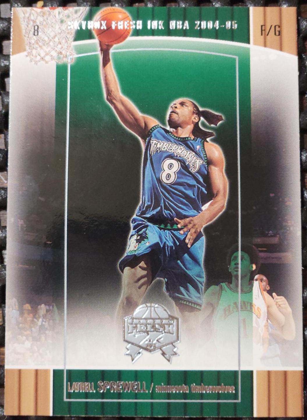 Latrell Sprewell #62 Basketball Cards 2004 Skybox Fresh Ink