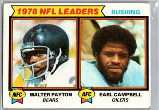 1978 Rushing Leaders (Walter Payton / Earl Campbell) LLVAR: Cream Back