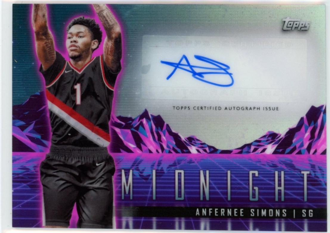 Anfernee Simons #HS-ANS Basketball Cards 2023 Topps Midnight Horizon Signature