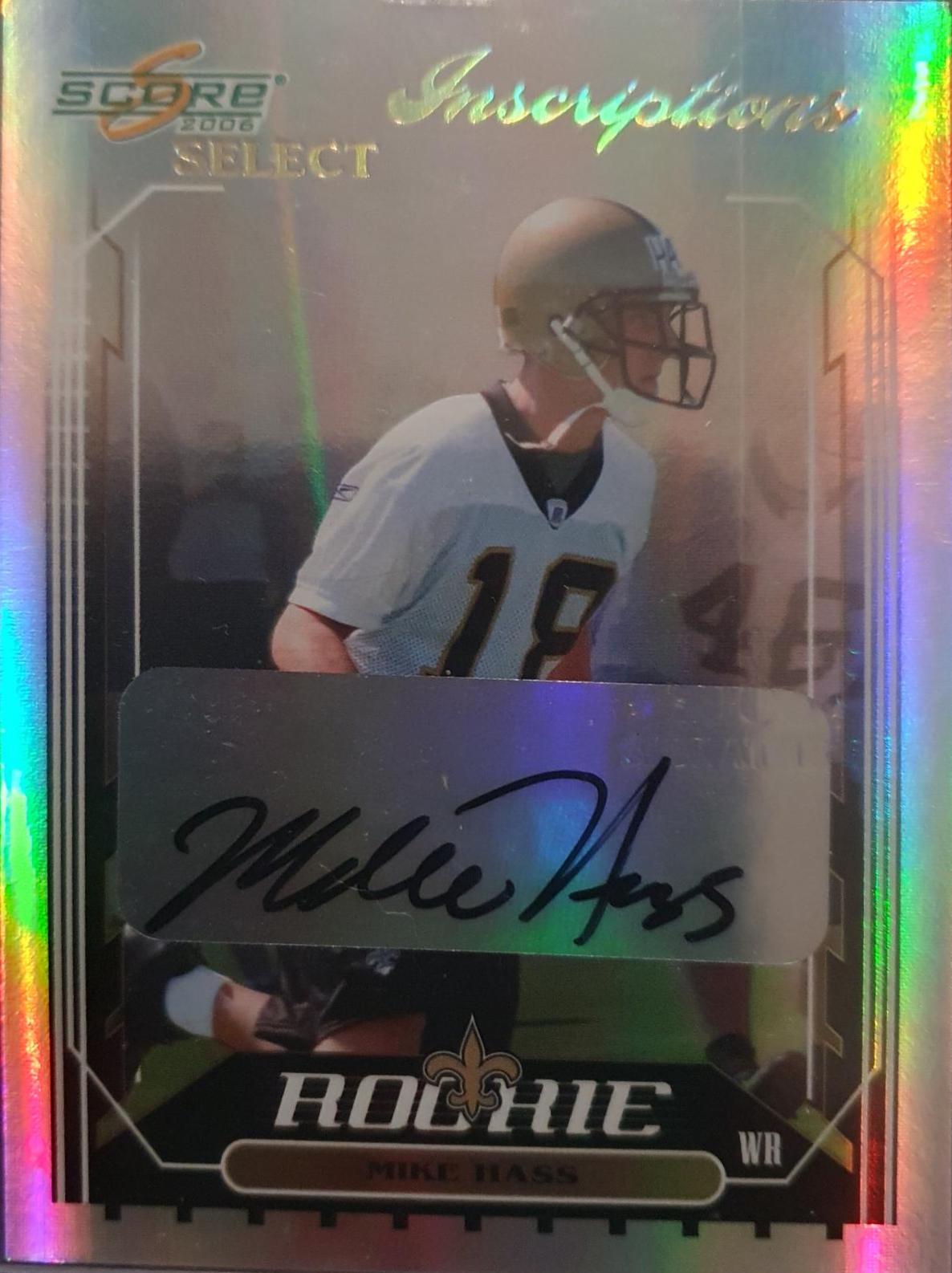 Mike Hass #407 Football Cards 2006 Panini Score Select Inscriptions