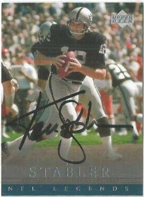 Ken Stabler Football Cards 2000 Upper Deck Legends Autographs