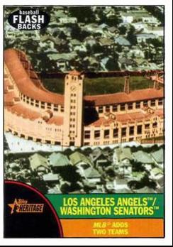 Los Angeles Angels / Washington Senators #BF10 Baseball Cards 2010 Topps Heritage Baseball Flashbacks