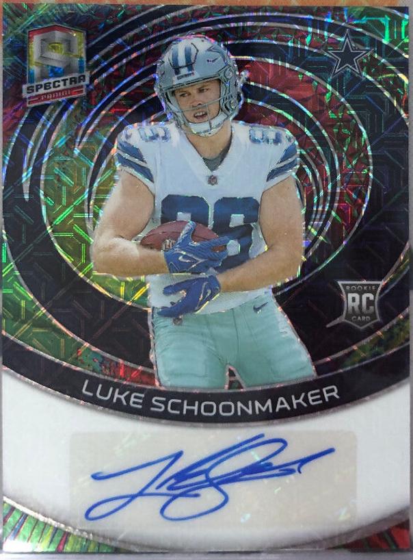 Luke Schoonmaker #18 Football Cards 2023 Panini Spectra Rookie Autograph Meta