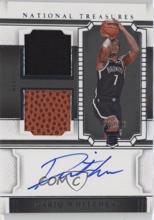 Dariq Whitehead #RMD-DWH 2023 Panini National Treasures Rookie Materials Autographs Dual Basketball