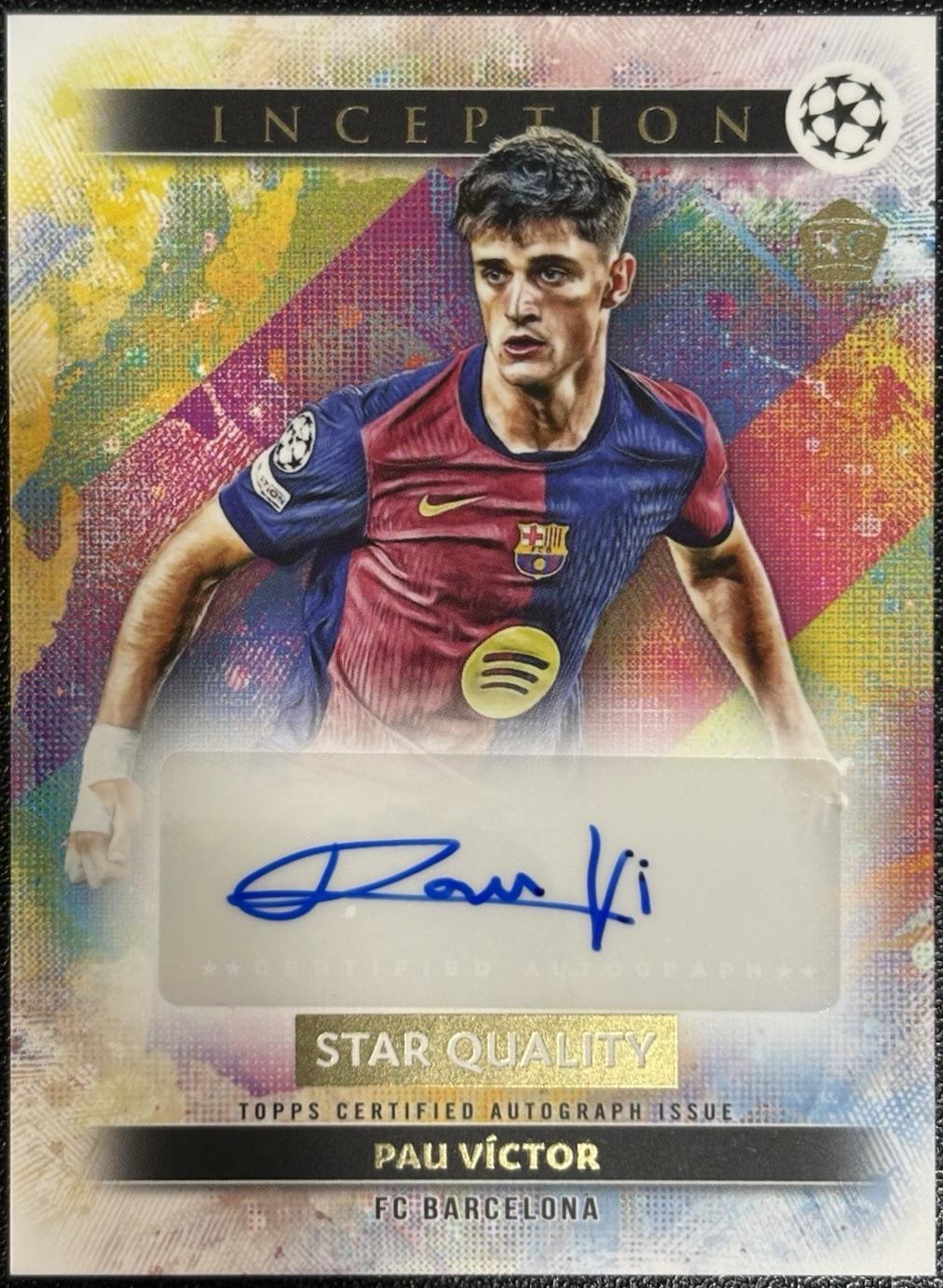 Pau Victor #SQA-PV 2024 Topps Inception UEFA Star Quality Autograph