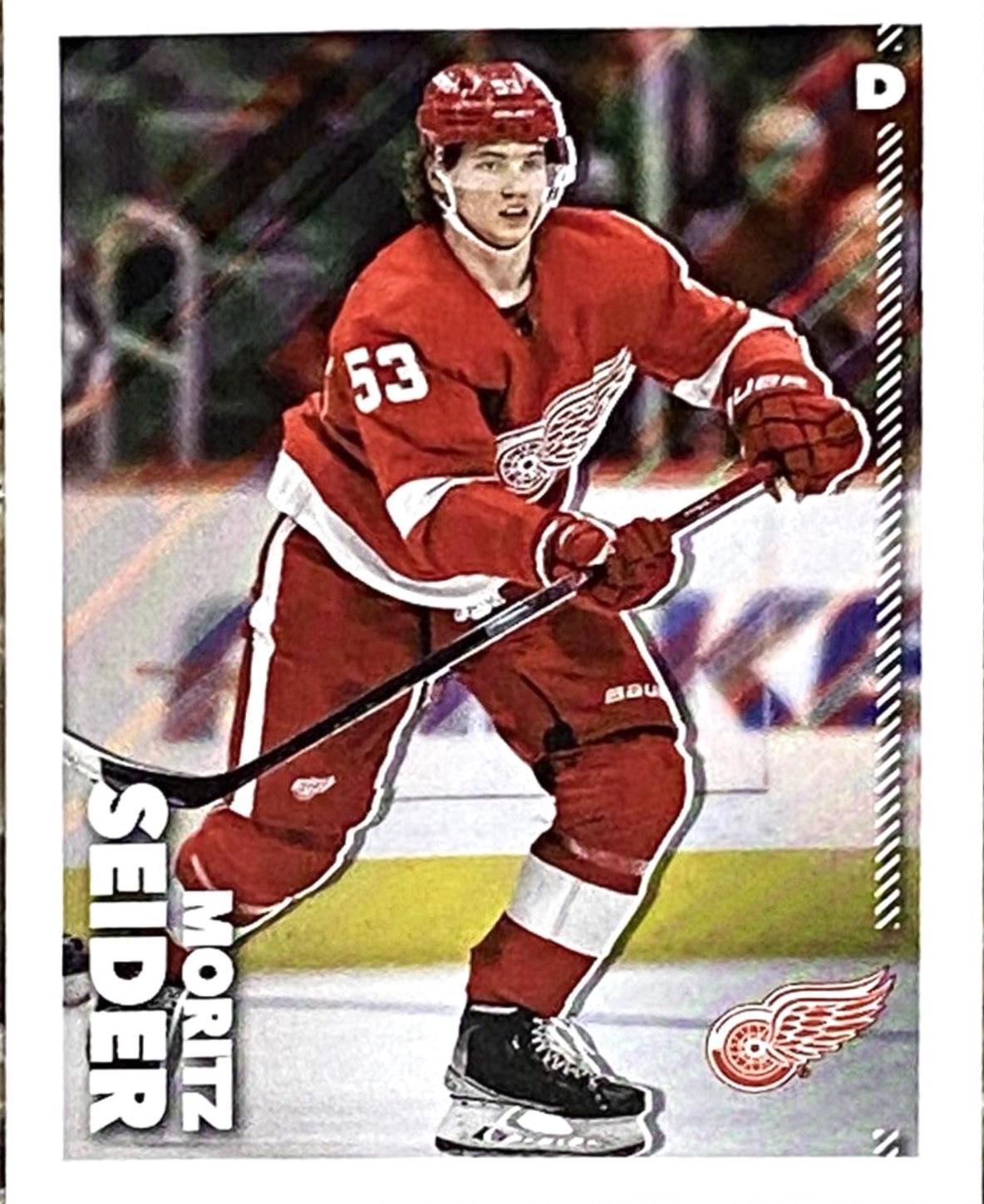 Moritz Seider #187 Hockey Cards 2022 Topps NHL Sticker