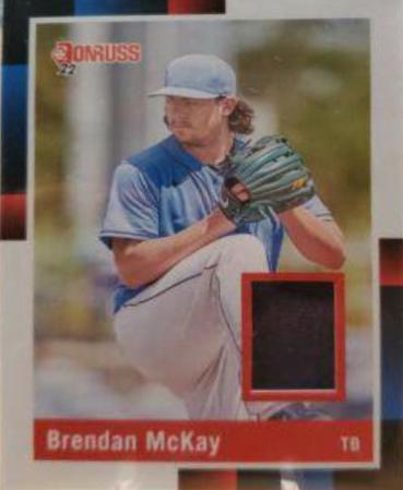 Brendan McKay #R88M-BR 2022 Panini Donruss Retro 1988 Materials Baseball