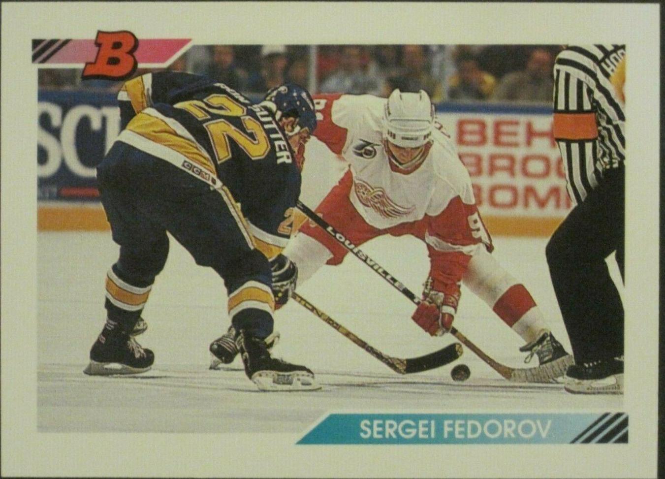 Sergei Fedorov #416 Hockey Cards 1992 Bowman