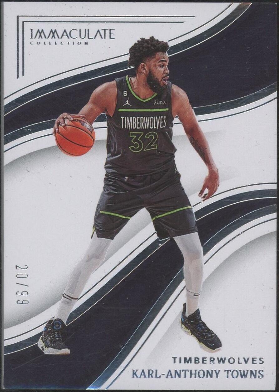 Karl-Anthony Towns #30 Basketball Cards 2022 Panini Immaculate